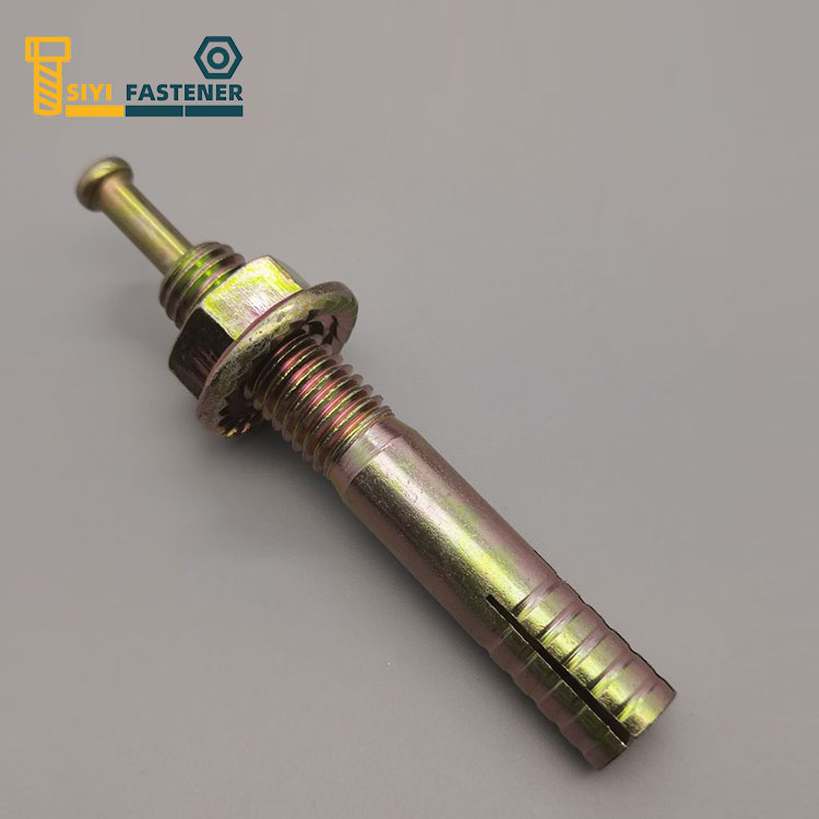 Carbon Steel Yellow Zinc Plated Hit Anchor dengan Flange Nut