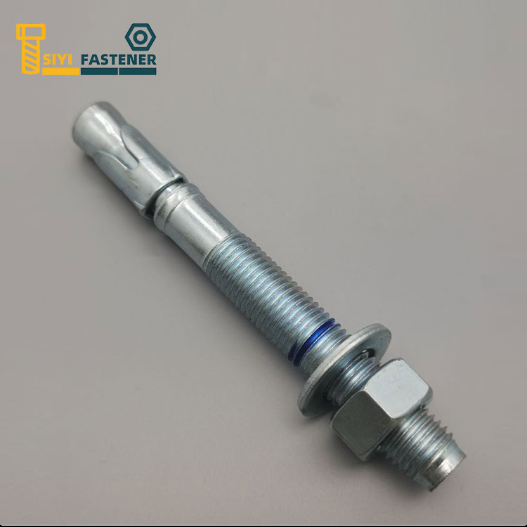 Jangkar Wedge Plated Carbon Steel Zink dengan Klip Hilti