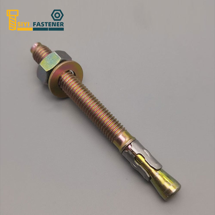 Anchor Wedge Wedge Plated Carbon Steel dengan Klip Keluli Tahan Karat