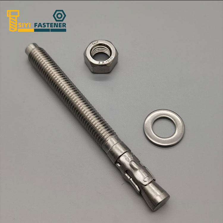 Stainless Steel 316 Wedge Anchor dengan Mur dan Mesin Cuci